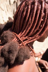 detail of hair, Himba tribe