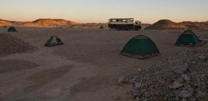 Our home away from home in the desert outside Wadi Halfa