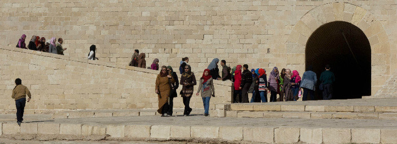 School group visit to the Citadel of Qaitbay
