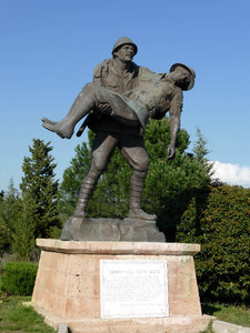 The moving statue of the Fallen Soldier