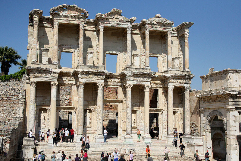 The facade of the library of Celsus
