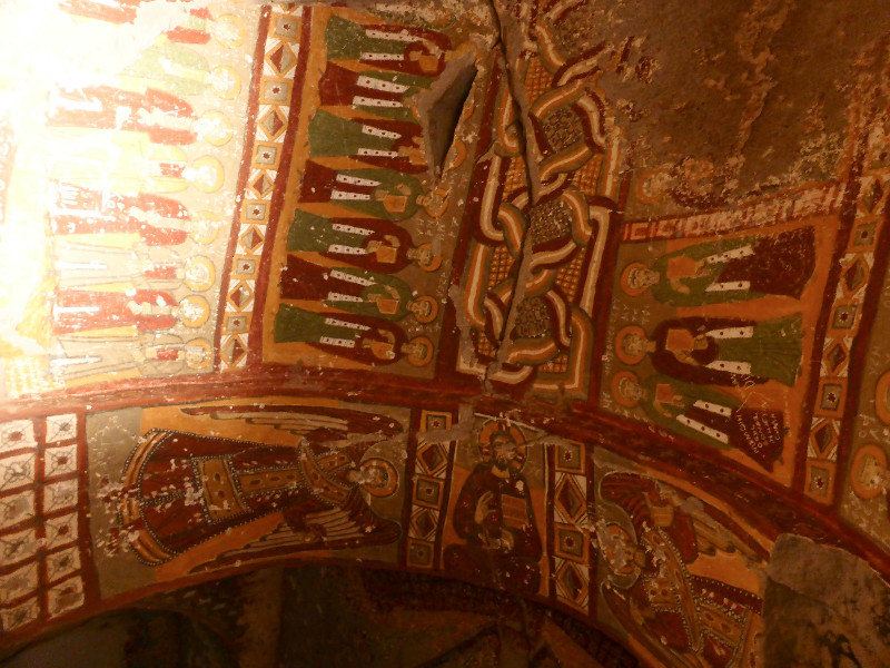 Frescoes in the cave churches