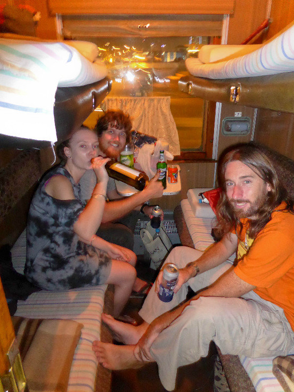 Bunk buddies on the overnight train to Astana
