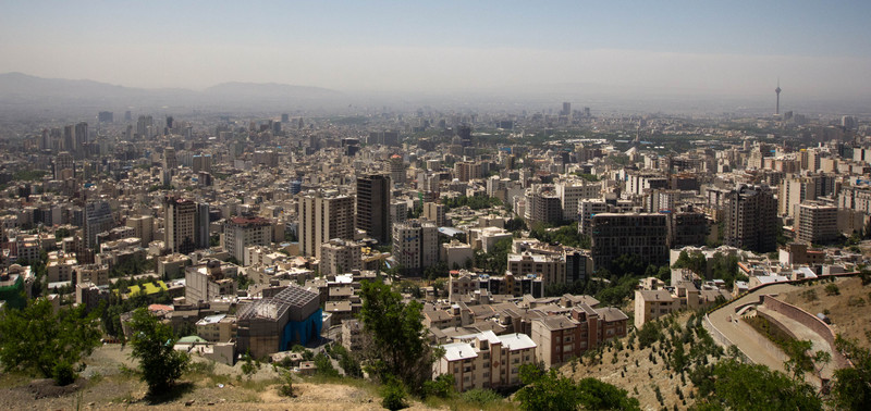 View over Tehran from the base of Mount Tochal