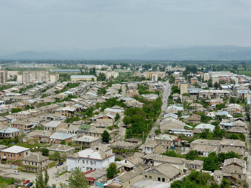 View of Gori from the fortress ruins