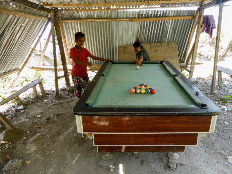For some reason there's pool tables all over Timor Leste