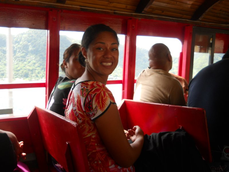 Girls on way to Community College, American Samoa