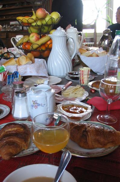Breakfast feast at the Chateau