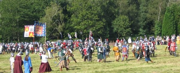 With a 'real' battle re-enactment