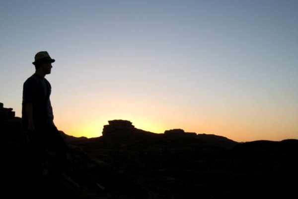 Vin checks out sunset over Wadi Rum