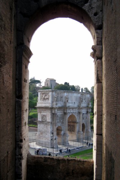 View to the Arch of Constantine