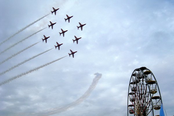 Red Arrows fly-by 