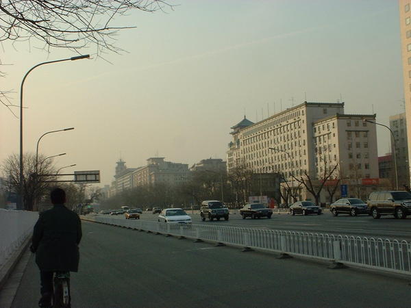 eine von Pekings Hauptstraßen