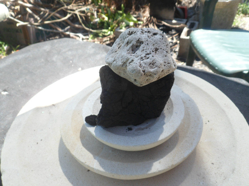 Pumice stone atop Coffee Rock