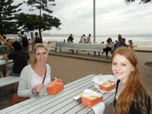 Fish and chips at Manly
