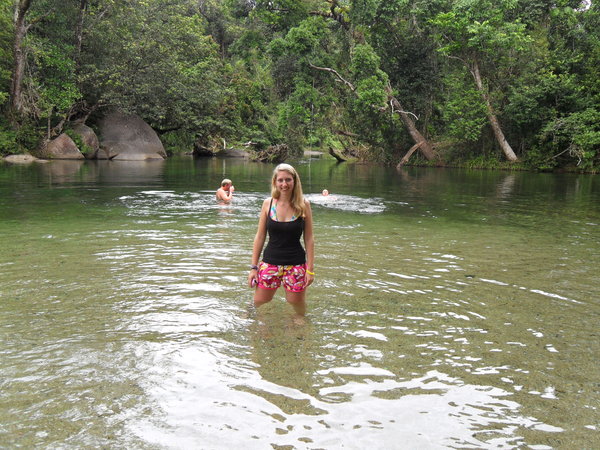Me in the lake in the rainforest