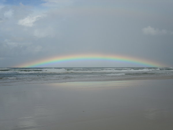 The rainbow we saw on the way back to Rainbow Beach
