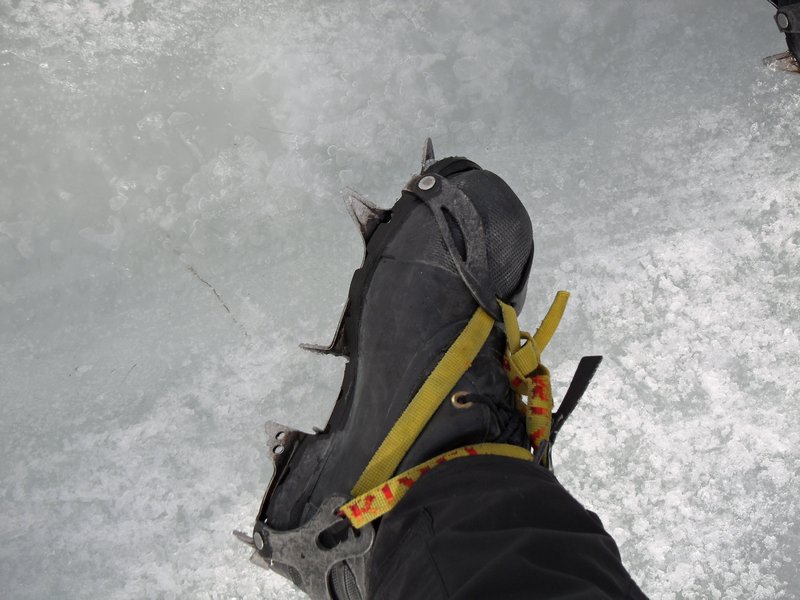 The crampons I had to wear in order to walk