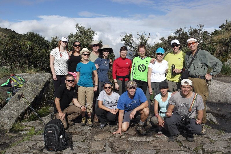 Our hiking group at the highest point of our trek (4200m)