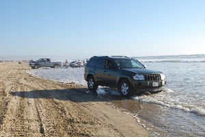 Jeep Getting Wet At Pismo Beach