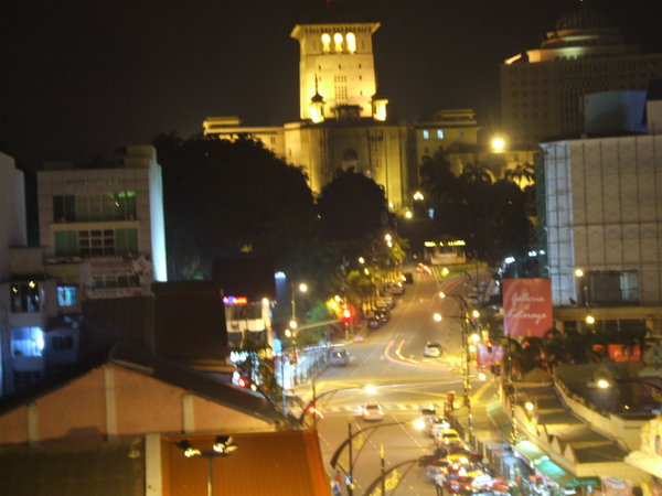 Bangunan Sultan Ibrahim (state's secretariat building) at night 