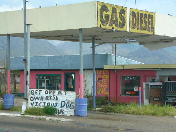 Crazy gas station