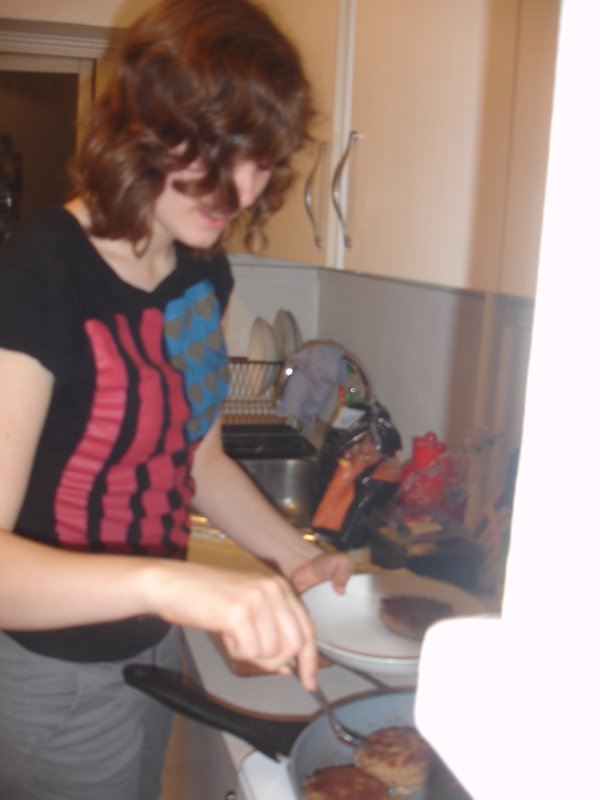 Katrine Cooking Dinner