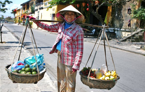 Local fruit seller in Hoi An
