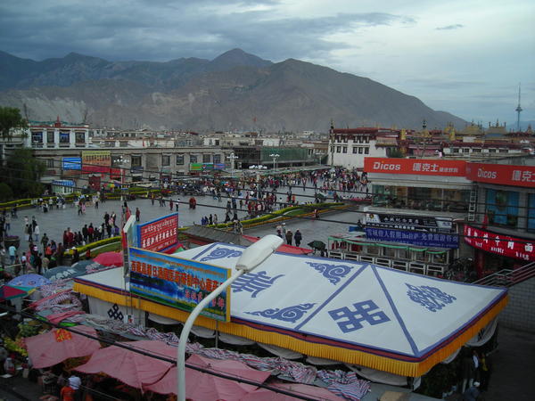 View of Jokhang and Barkhor from New Mandala Restaurant