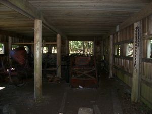 inside of the barn