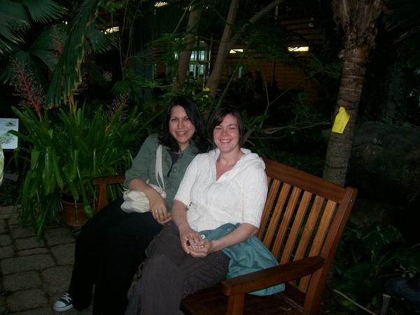 Sara and Fiona in the conservatory
