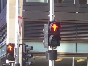 and the "don't walk" Ampelmann