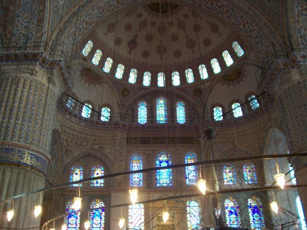 in the Blue Mosque