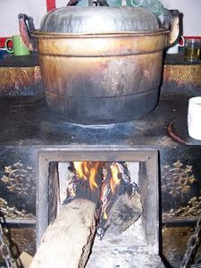the stove in the hostel