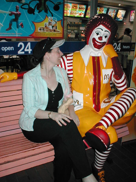 Me with Ronald taking a breather on one of our 'walks'!