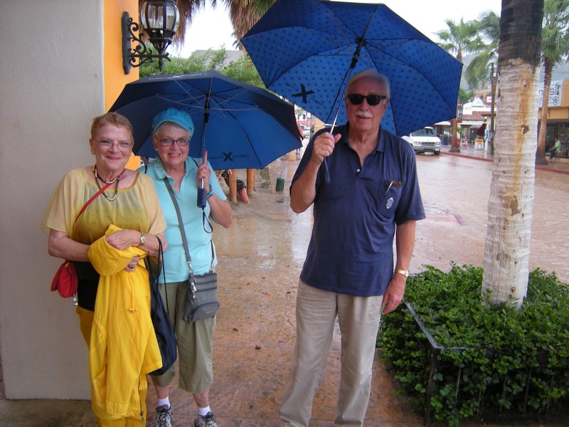 Sharon, Nancy & Bill soaked in Cabo