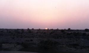 sunset over khuri 