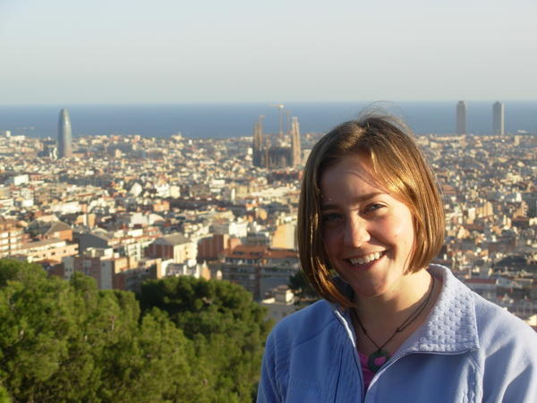 With Barcelona in the background