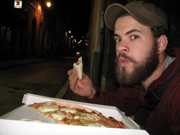 Mayo pizza with Alex