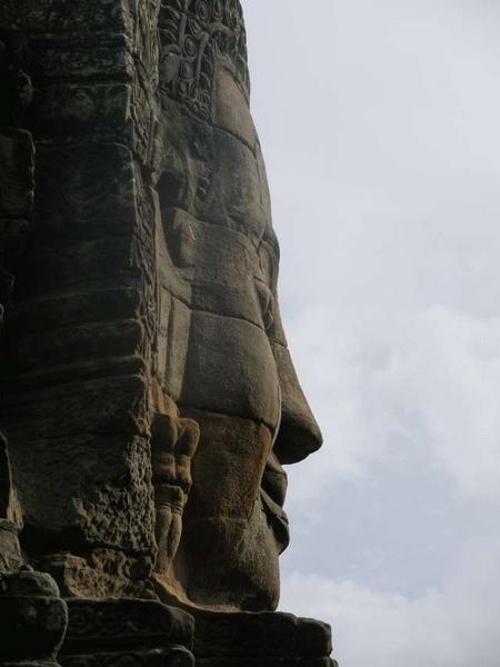 Bayon temple face in profile