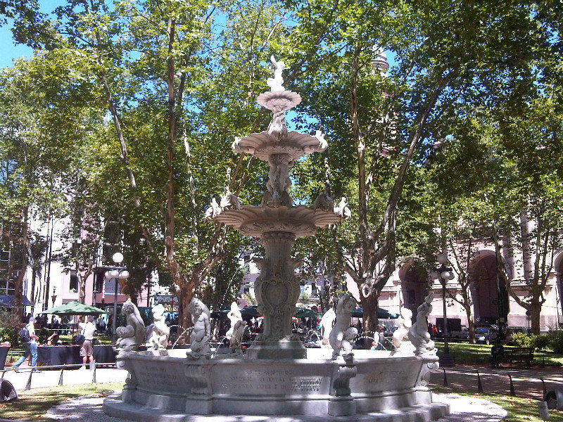 Fountain in Plaza Constitución