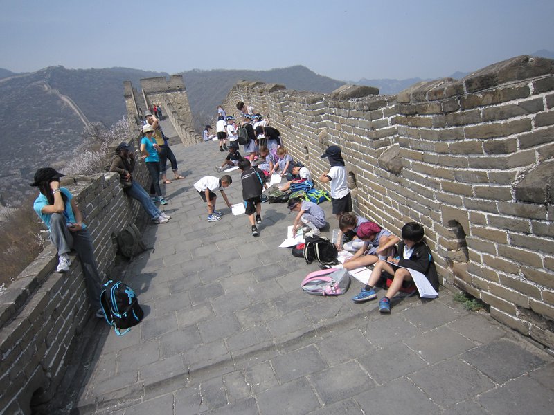 School Children on The Great Wall