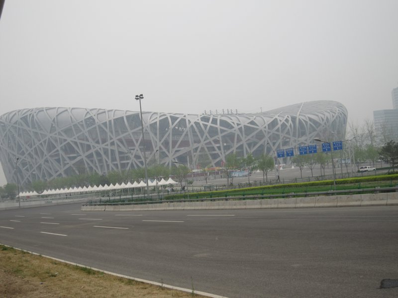Olympic bird's nest... with pollution?