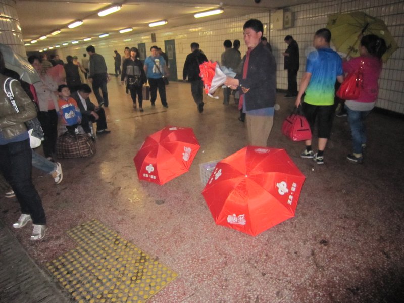 Umbrellas appear for sale like magic