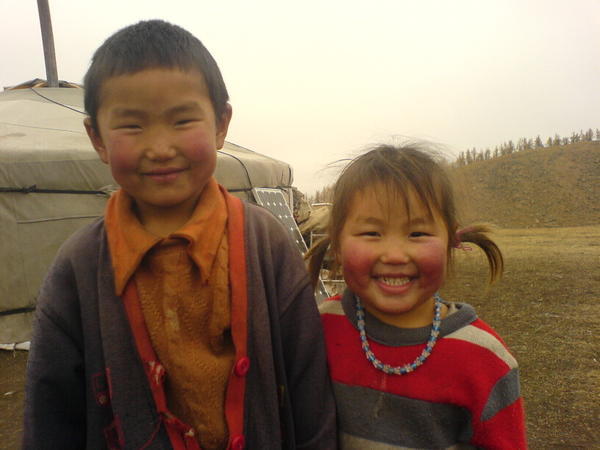 The children of the local family we stayed with in the mountains