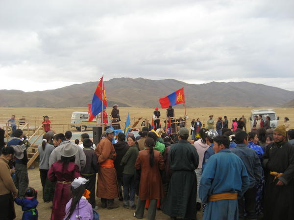 Singers at the local Naadam Festival