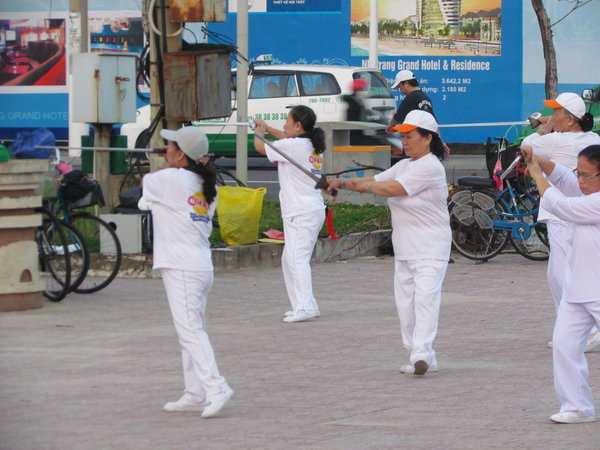 Early morning swordplay in Nha Trang