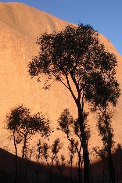 Rock shadow on Uluru