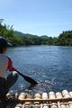 Rafting down the River Kwai on a Bamboo raft