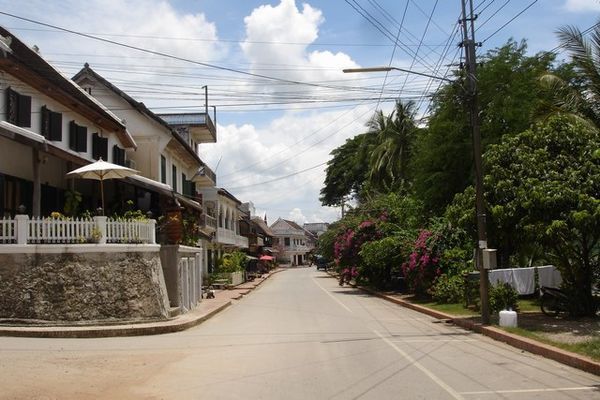 Street next to the Mekong River